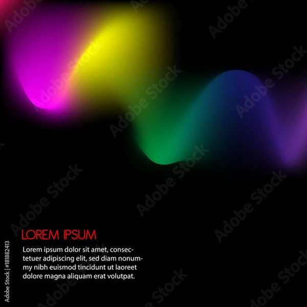 Obraz 3D Wavy Background. Dynamic Effect. Abstract Vector Illustration. Design Template. Modern Pattern.