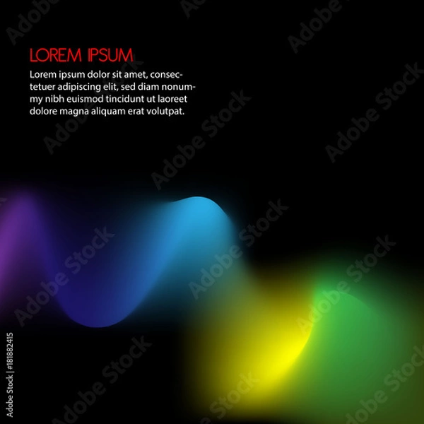 Fototapeta 3D Wavy Background. Dynamic Effect. Abstract Vector Illustration. Design Template. Modern Pattern.
