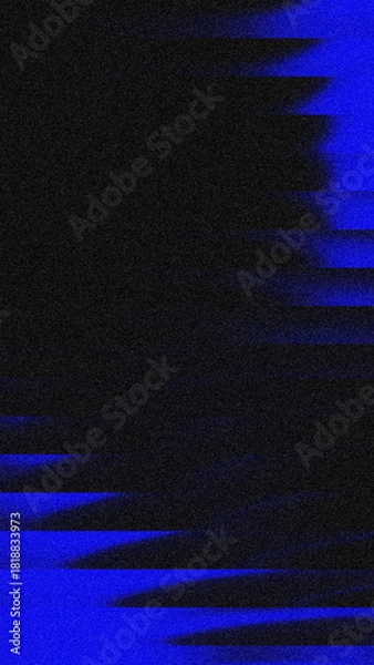 Fototapeta Abstract Blue Ribbed Texture, Vertical Futuristic Grainy Gradient Background