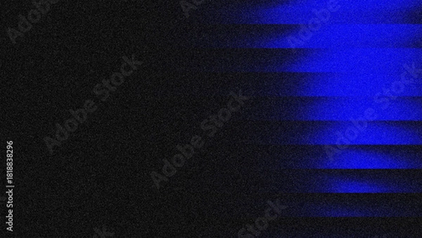Fototapeta Abstract Blue Ribbed Texture, Futuristic Grainy Gradient Background