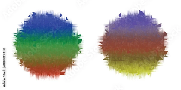 Fototapeta Dual Network Visualization Abstract Art with Gradient Nodes and Interconnected Triangular Structures