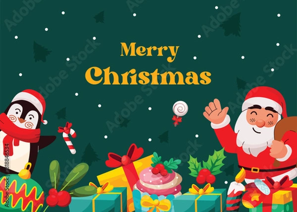 Obraz Merry Christmas Celebration Background