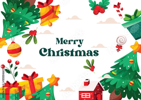 Obraz Merry Christmas Celebration Background