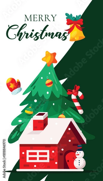 Obraz Merry Christmas Background Design