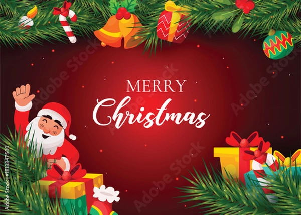Obraz Merry Christmas Background Design