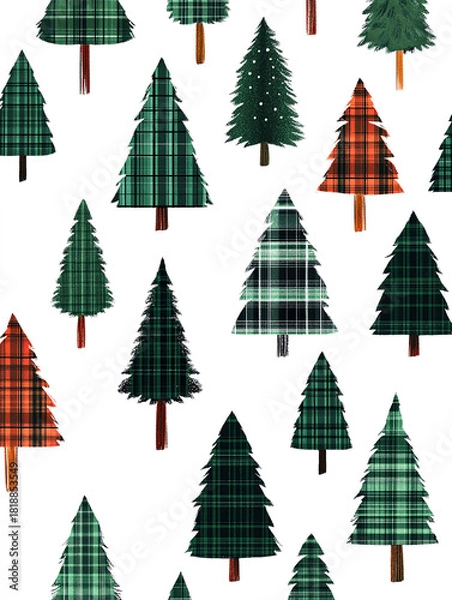 Fototapeta Dekor, Weihnachtsmusterkollektion für Geschenkboxen, Geschenkpapier, Lichter und Blumenhintergründe, und andere Weihnachtsdekorationen, Generative KI