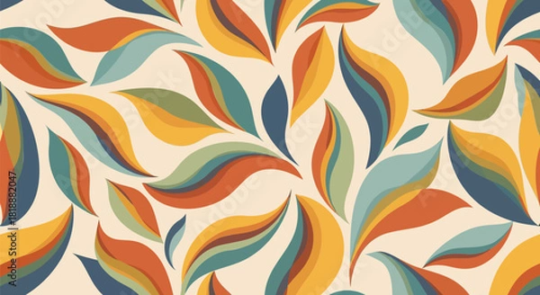 Fototapeta Abstract geometric composition with vibrant color blocks and clean lines suitable for modern design projects