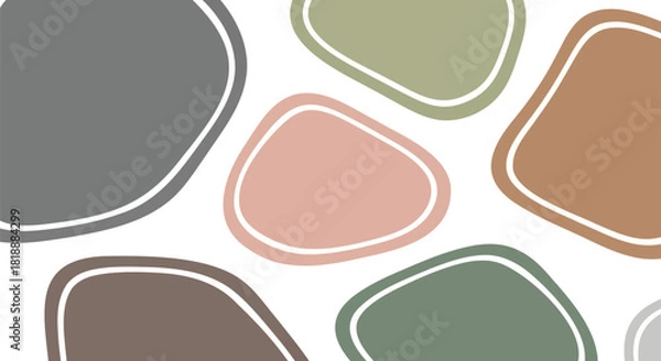 Fototapeta Dynamic abstract geometric composition with vibrant color splashes and clean lines for modern design projects