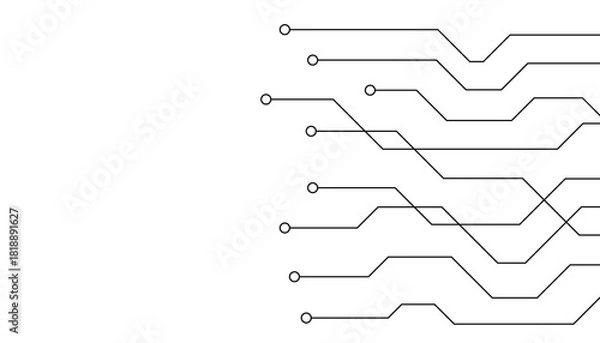 Obraz Abstract futuristic circuit board Illustration, Circuit board with various technology elements. Circuit board pattern for technology background.