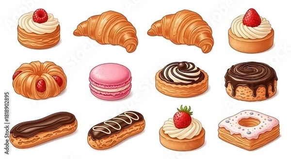 Fototapeta different candies displayed in a pattern
