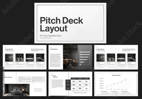 Obraz Pitch Deck Presentation Layout