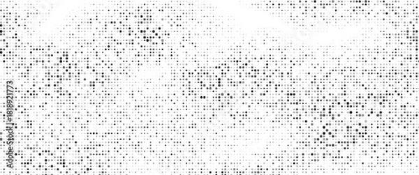 Fototapeta Abstract halftone dotted background. Monochrome futuristic grunge pattern, stars. Vector modern optical pop art texture for posters, site, postcard, cover, labels, vintage sticker, mock-up layout.