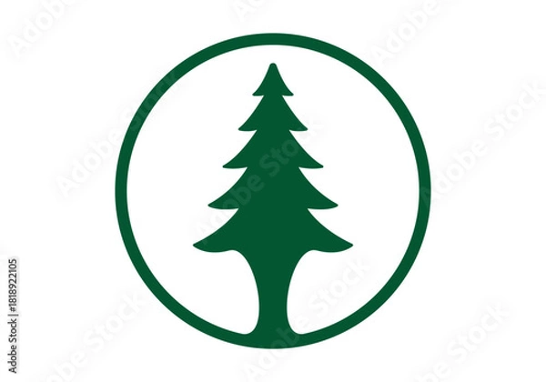 Obraz Tree logo template. natural green icon symbol vector