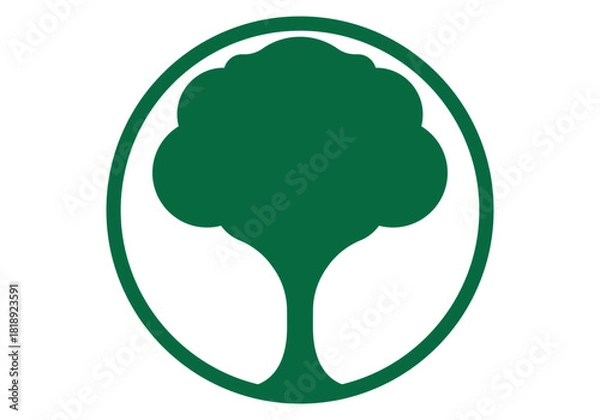 Obraz Tree logo template. natural green icon symbol vector
