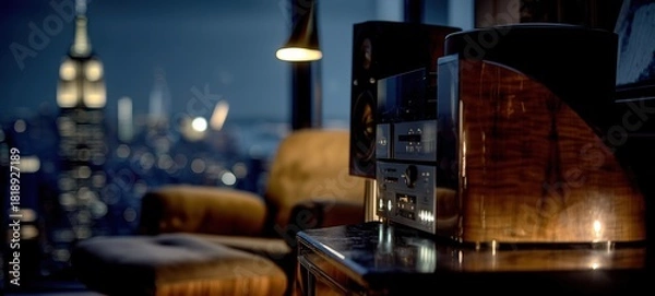 Fototapeta High-End Audio System in Modern Luxury Interior