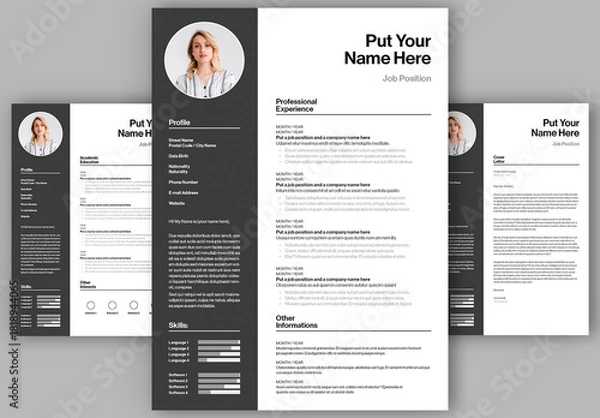 Obraz Curriculum Vitae Resume Layout