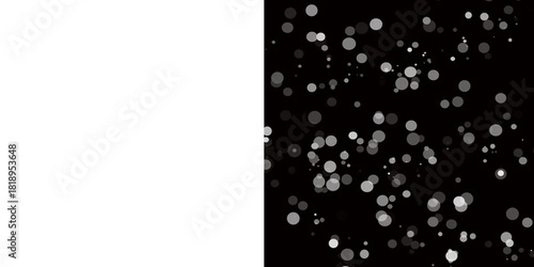 Fototapeta Bokeh light overlay design on transparent and black background.
