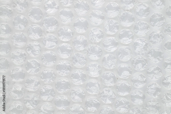 Fototapeta Bubble wrap for packaging, top view, close-up.