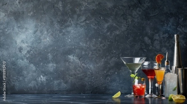 Obraz Mixologist's Corner with copy space