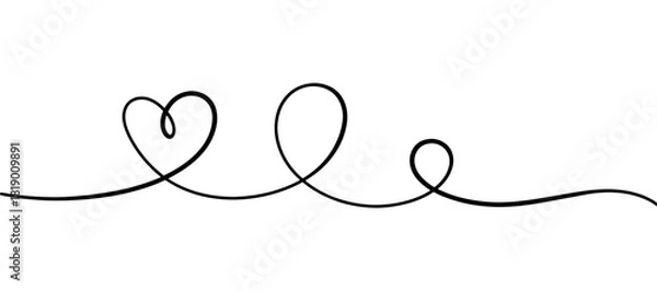 Obraz a line making a heart