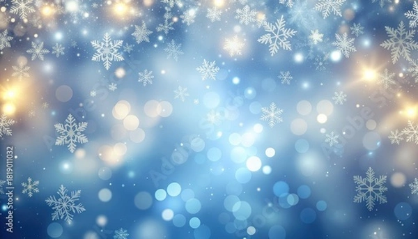 Fototapeta Enchanting winter wonderland celebration snowy atmosphere bokeh background magical environment close-up view snowflakes dancing in the air for holiday joy and inspiration