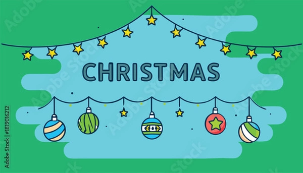 Fototapeta A beautiful illustration of a cartoon baby bird in a spring flower frame design with a heart pattern for a birthday invitation card