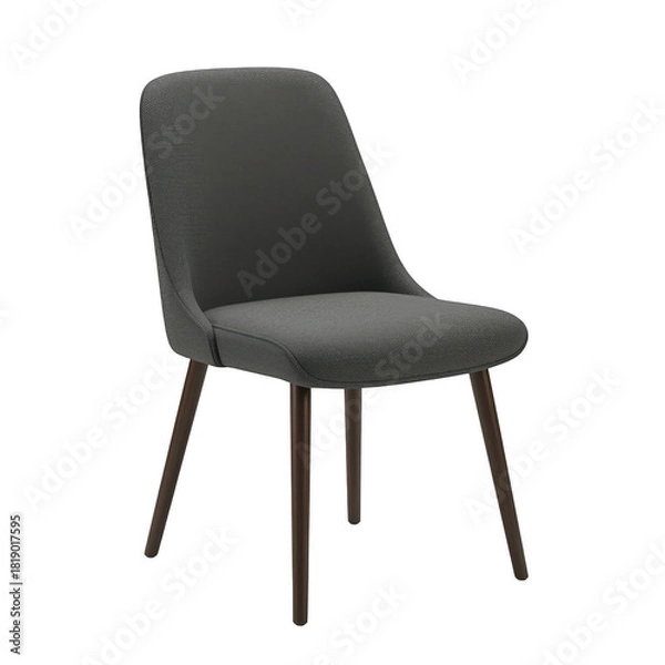 Fototapeta Modern upholstered dining chair isolated on transparent background