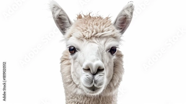 Obraz Adorable Fluffy Alpaca Portrait