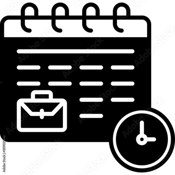 Fototapeta Appointment Solid Icon