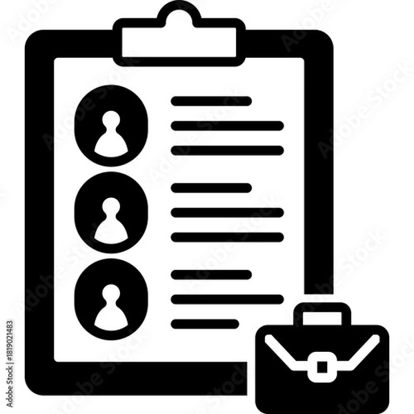 Fototapeta Candidate List Solid Icon