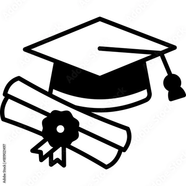 Fototapeta Degree Solid Icon