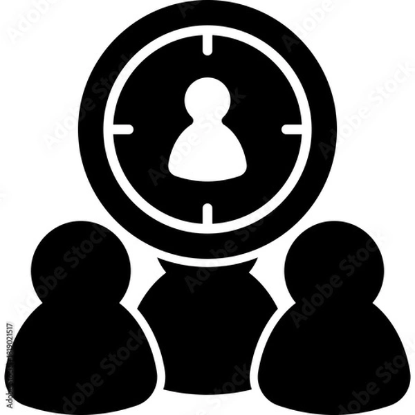 Fototapeta Employee Target Solid Icon