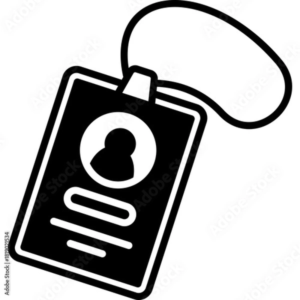 Fototapeta ID Card Solid Icon