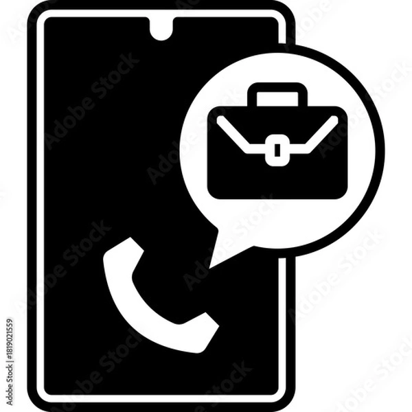 Fototapeta Interview Solid Icon