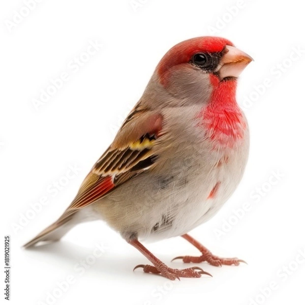 Obraz Colorful Finch Isolated on White