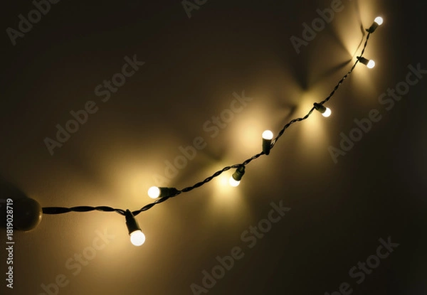 Obraz String Lights Attached to Wall