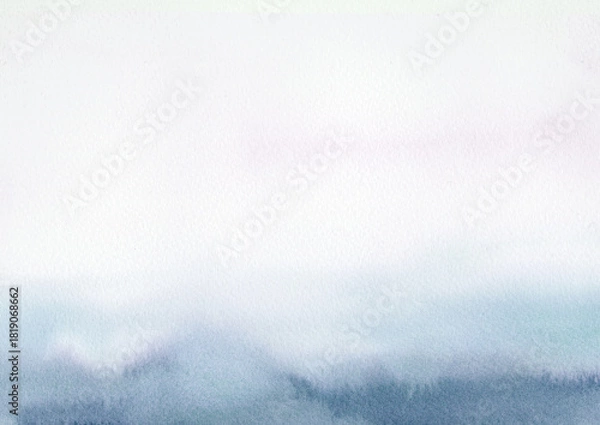 Obraz 水彩 Nuance Gradation Dusty blue/Indigo Background
