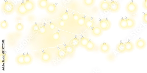 Obraz Warm festive string lights