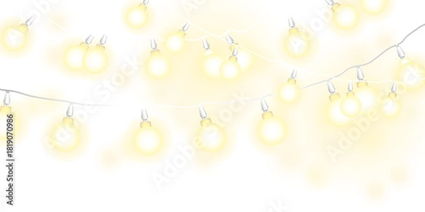 Obraz Warm festive string lights