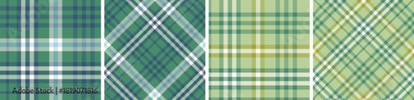 Fototapeta flannel pattern set.checkered fabric texture background.