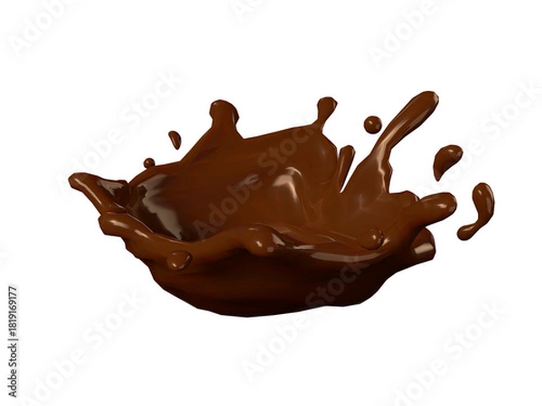 Obraz 溶けたチョコレートの3Dイラスト