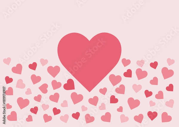 Obraz heart design creative on pink background illustration vector