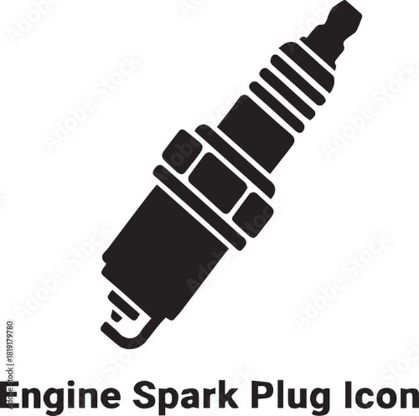 Fototapeta Engine Spark Plug Icon – Ignition Plug Vector Illustration