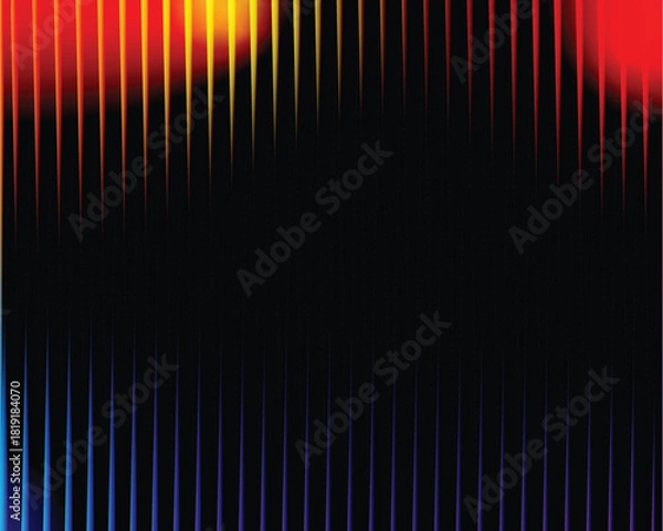 Fototapeta Bright abstract digital vector background with colorful spectrum waves, lines, and a glowing web design element