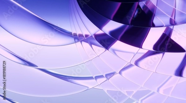 Fototapeta 曲線のあるブルーの抽象背景