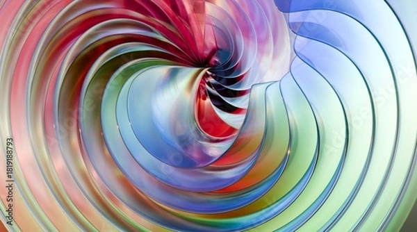 Fototapeta カラフルな波紋の背景