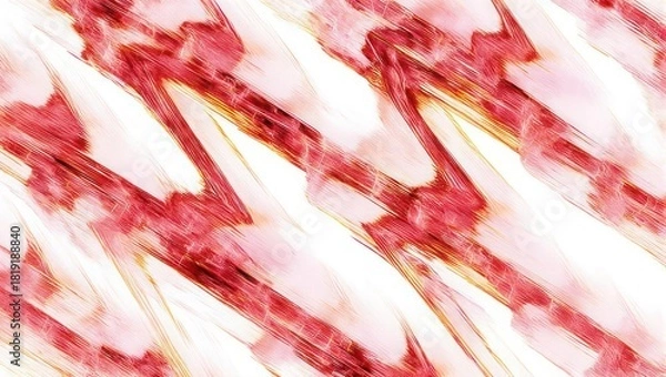 Obraz Abstract pattern of red and gold wavy lines over white, resembling flames or flowing fabric