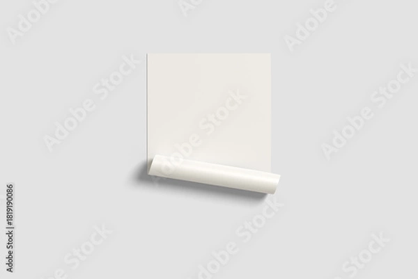 Obraz Rolled Bottom Poster Mockup on Clean Background