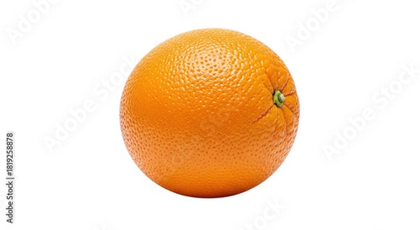 Fototapeta A vibrant orange fruit isolated on transparent background, showcasing its textured peel and fresh appearance, perfect for healthy eating and vitamin c concepts