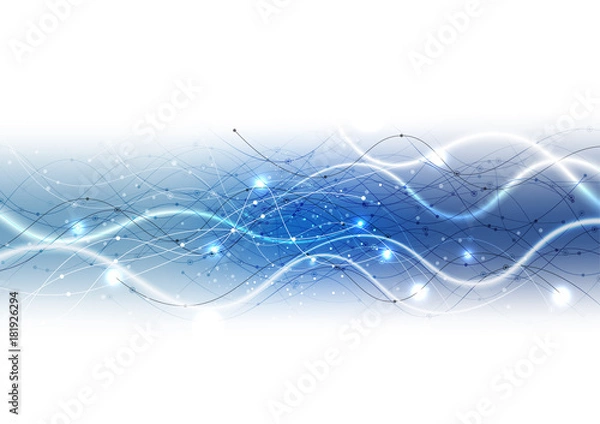 Fototapeta vector white background abstract technology communication data Science